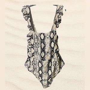One piece Snakeskin bathing suit